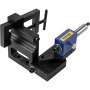 VEVOR pipe notcher with adjustable clamps and blue housing on a white background.