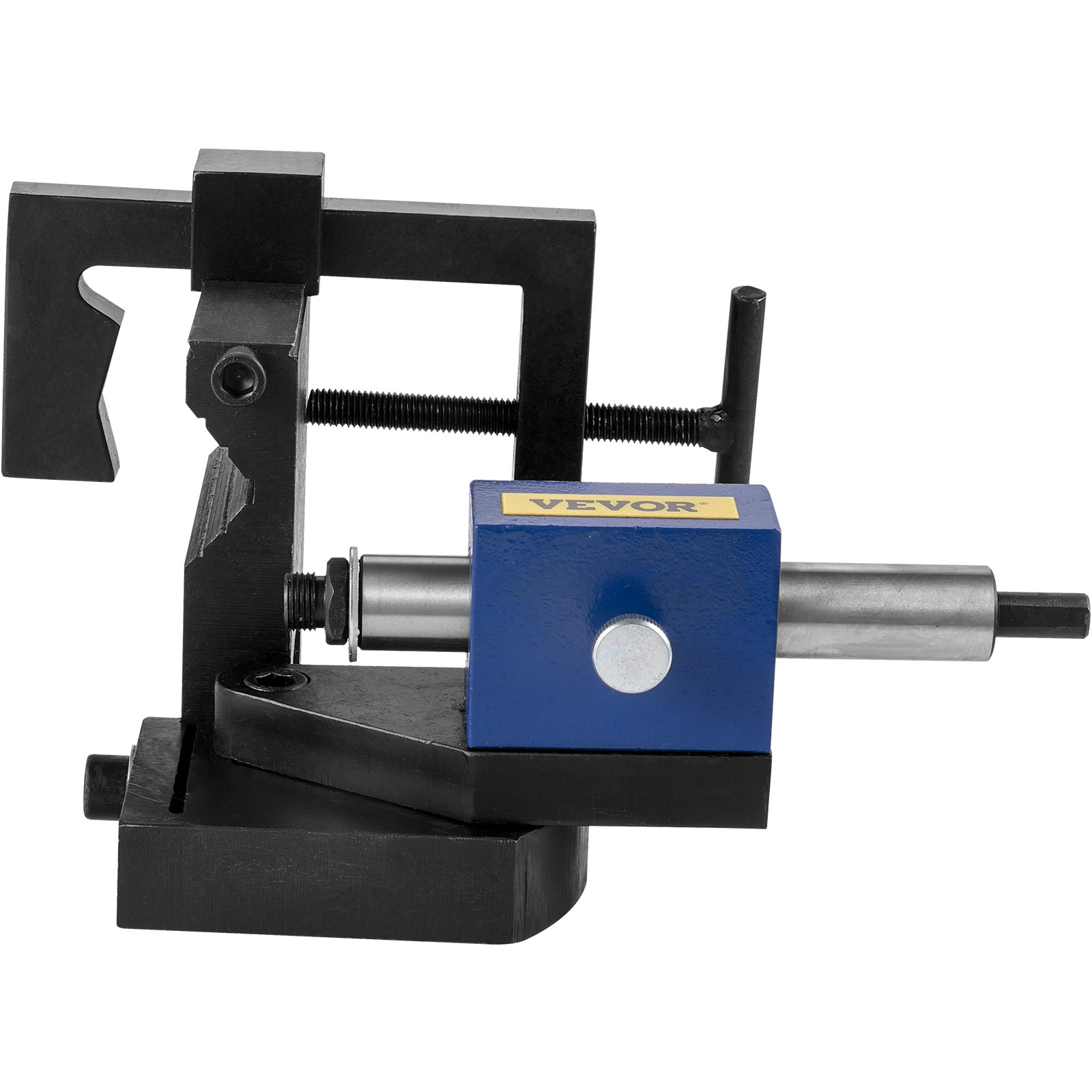 VEVOR pipe notcher in blue and black, featuring a clamp and adjustable handle.