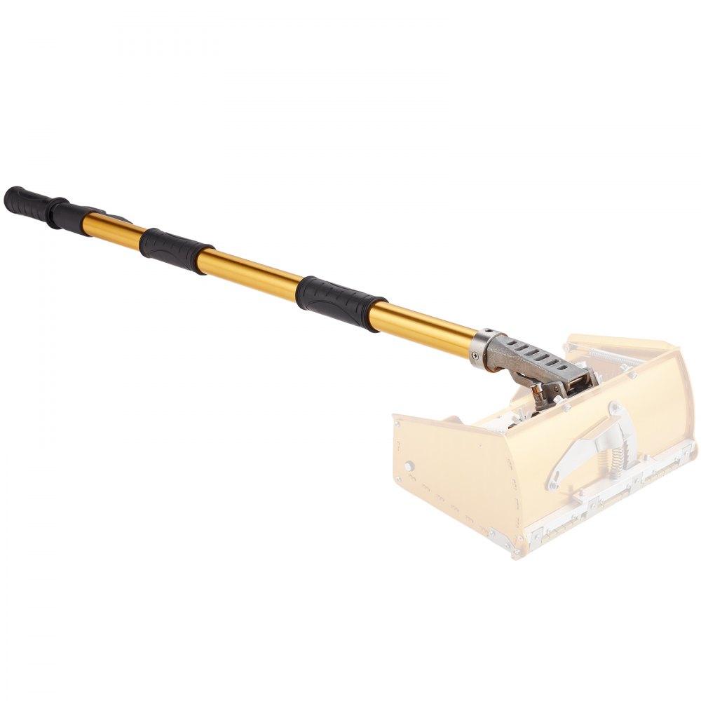 VEVOR Drywall Flat Box Handle, 40''-64'', Anodized Aluminum Flat Finishing Extension Handle, 5-Section Length Adjustable, Non-slip Grip and 360° Painting for Plasterboard, Wallboard, Sheetrock