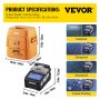 VEVOR AI-7 Fiber Fusion Splicer, 3 In 1 Fiber Holder, 8s Splicing 18s Heating Automatic Fiber Optic Welding Splicing Machine, SM MM Fiber Termination Tool Kit with 5.0 Inches Display for Railway