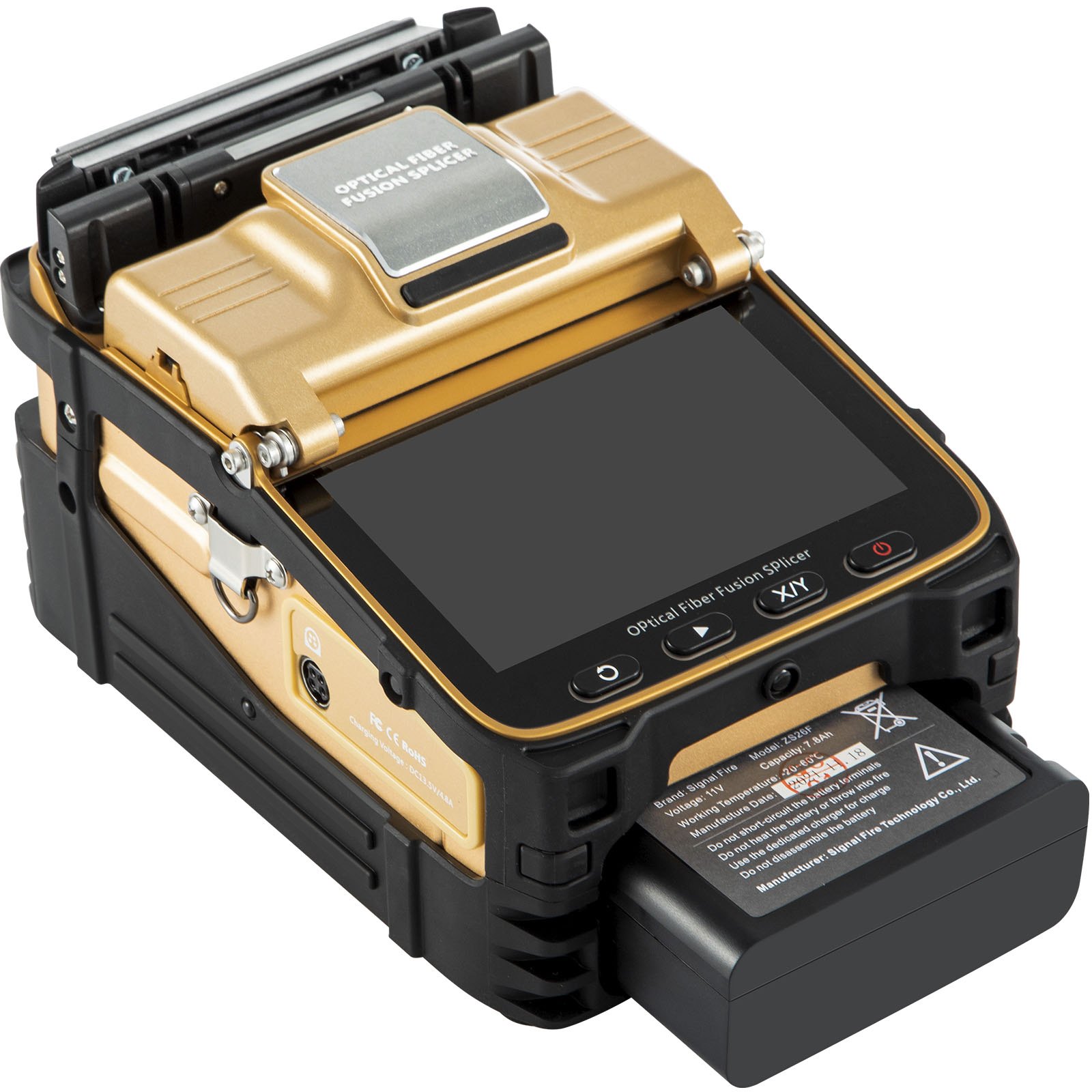 VEVOR Fusion Splicer, AI-8 Automatic Intelligent Precision Optical Fiber Fusion Splicer Optical Fiber Welding Splicing Machine with SM/MM Fiber Optic Splicing for Railway Electric Power