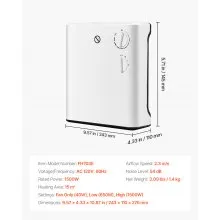VEVOR Smart Wall Heater 1500W Electric Wall Mounted Heater with Knob Thermostat
