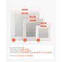 VEVOR 16PCS Drywall Repair Kit, 4/6/8-inch Aluminum Dry Wall Repair Patch Kit with 2 Scrapers & 2 Sandpapers, Self-Adhesive Drywall Patches for Nail Holes, Wall Cracks, Peeling, Scraping