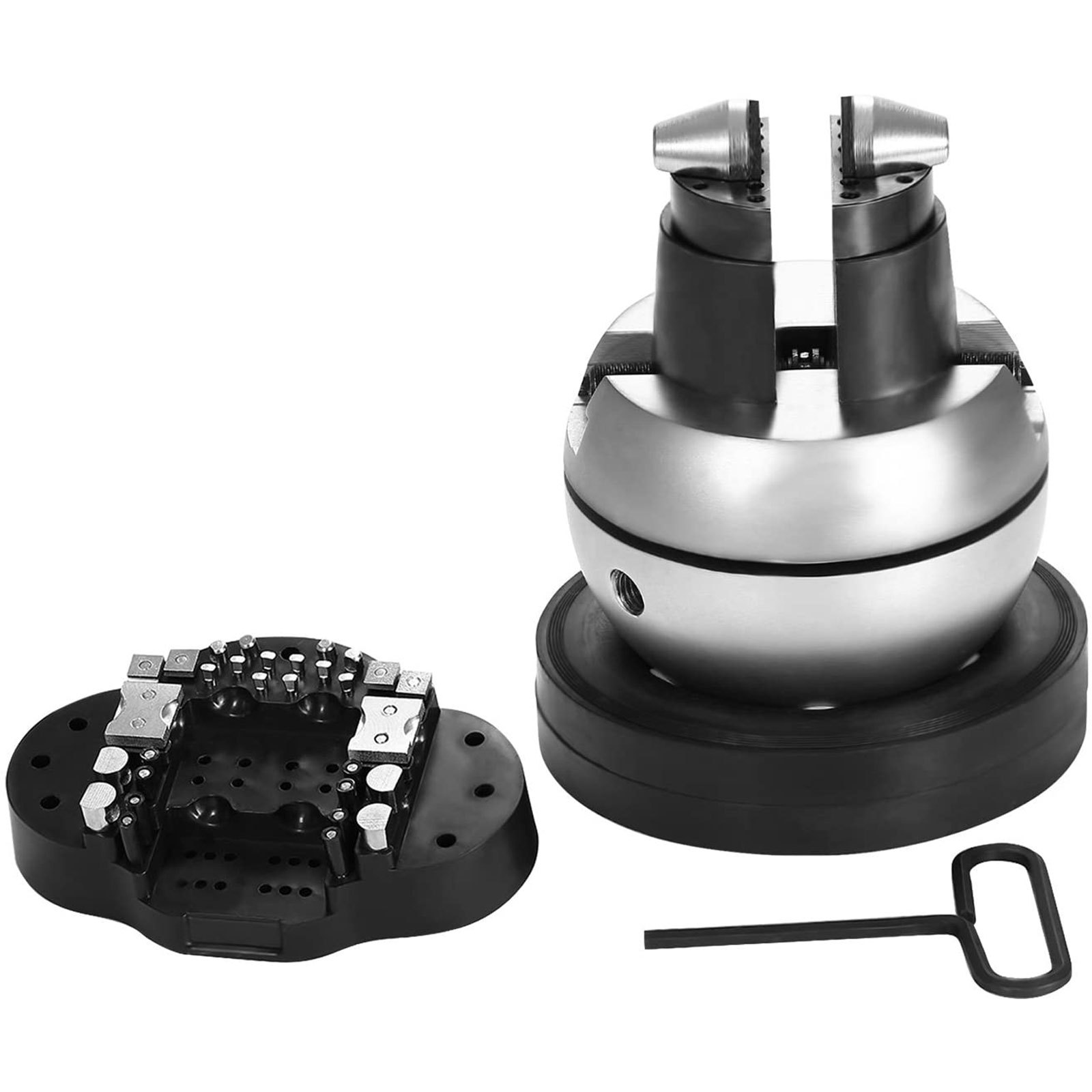 VEVOR Ball Vise, 5" Engraving Setting Tool, 360° Rotation Engraving Block Vise, 35 PCS Attachment Jewelry Engraving Block Tools Standard Block for Gemstone Inlay and Small-Scale Engraving