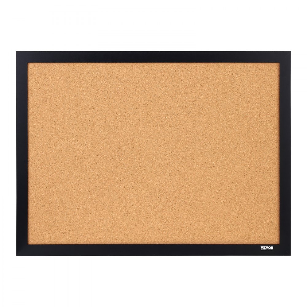 VEVOR Cork Board, 36x24 inches Bulletin Board with MDF Sticker Frame, Vision Board Includes 10 Pushpins, for Display and Decoration in Office Home and School