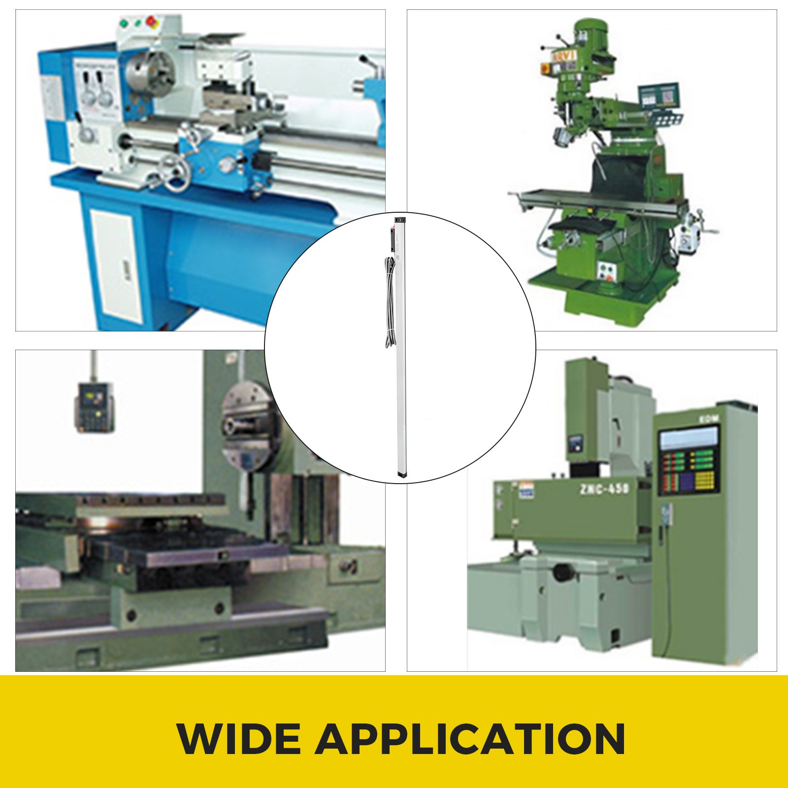 VEVOR 1 Axis Lathe Linear Scale, 40"/1000mm 0.0002" Accuracy Optical Length Precision Linear Scale for Metal Mill Milling