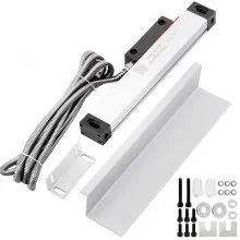 VEVOR Lathe Linear Scale 150 mm Linear Glass Scale, High Accuracy 0.0002" Optical Length, Precision Linear Scale, Aluminum Body for Drilling, Grinding, Mill Milling Lathe machine with Accessories