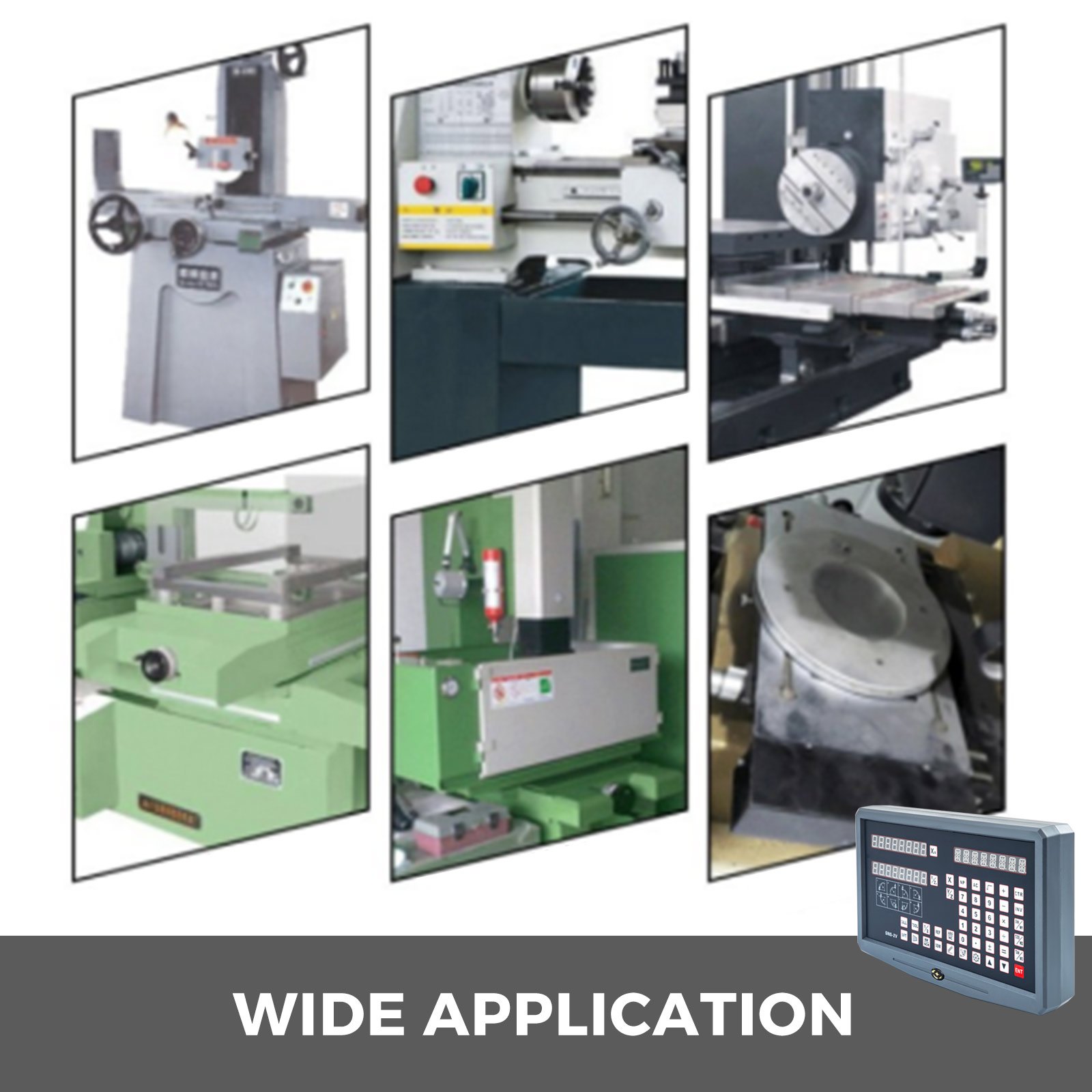 VEVOR 2 Axis Digital Readout Dro for Milling Lathe Machine Linear Scale Linear Encoder, 0.05 µm to 2 µm Resolutions TTL Input Signal with High Precision, Robust Casing and Stable Measurement