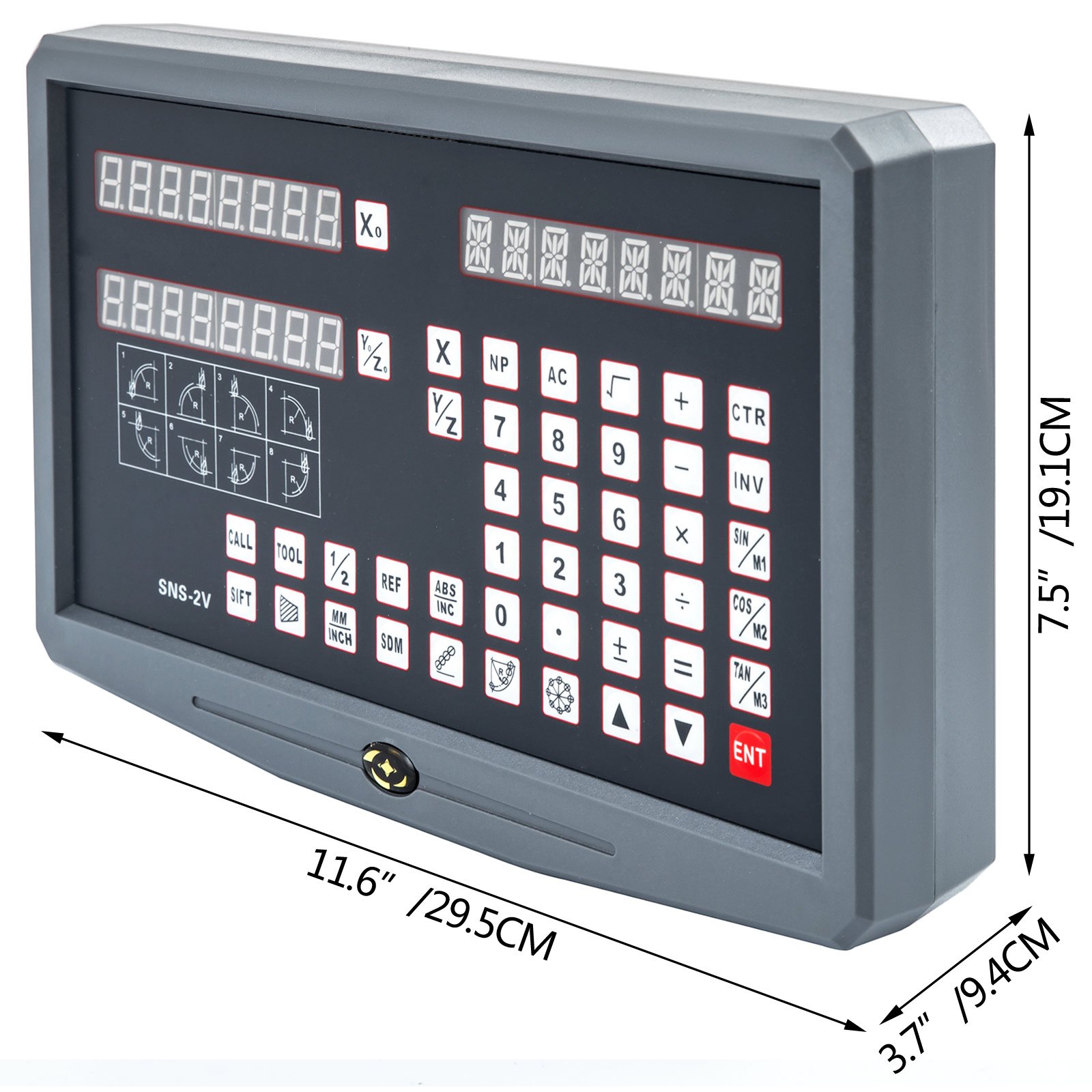 Vevor 2 Axis Digital Readout Dro For Milling Lathe Machine Linear Scale Linear Encolder 220V