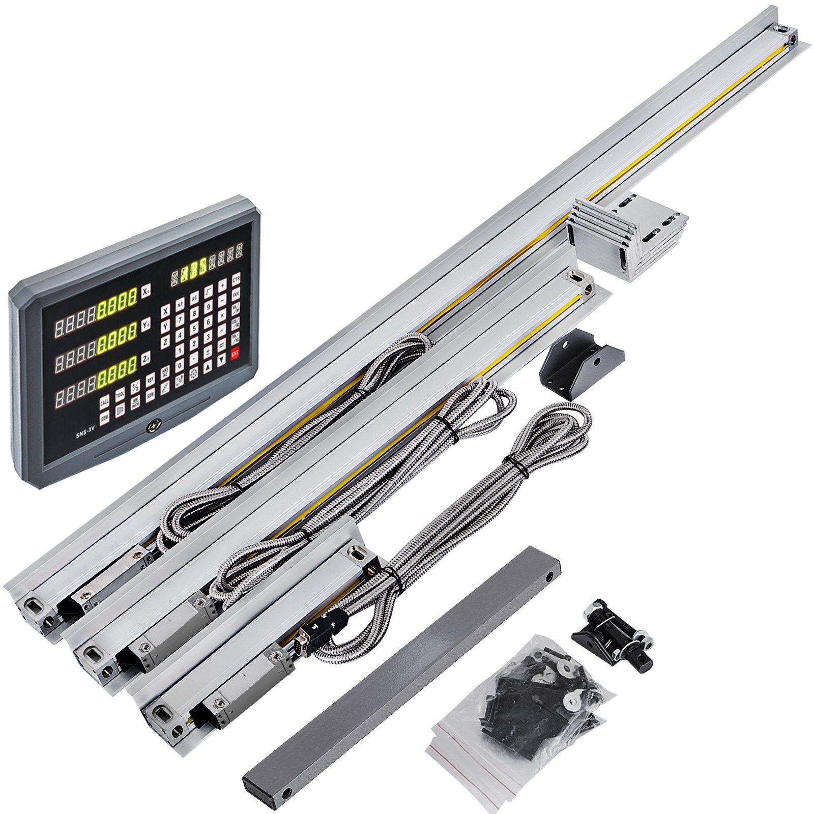 3 Axis Digital Readout DRO 100&500&1000 mm(4"&19.7"&40") Precision Linear Scale