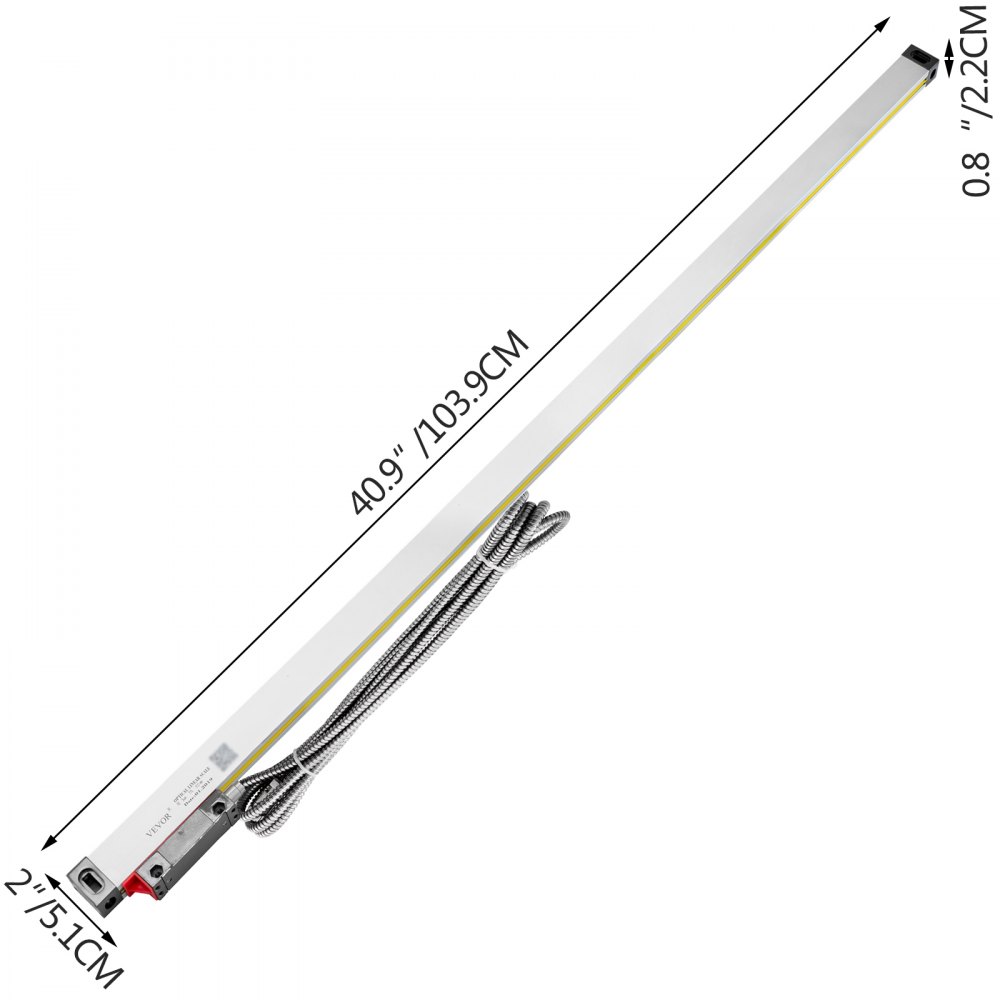 VEVOR 900MM Linear Scale With 3m Cable For Milling Lathe Machine Accuracy Grinding L-Shaped Plate