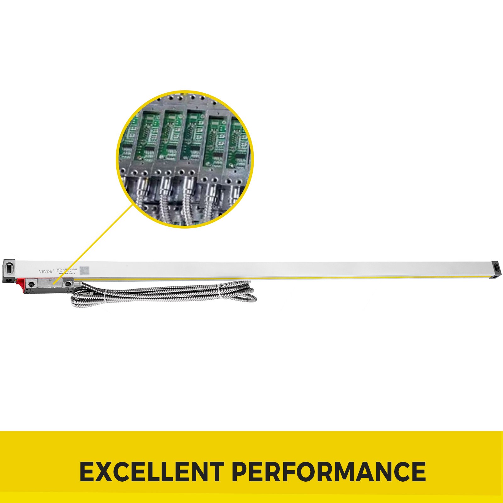 VEVOR 900MM Linear Scale With 3m Cable For Milling Lathe Machine Accuracy Grinding L-Shaped Plate
