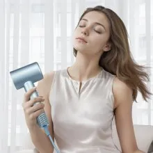 VEVOR High-Speed Hair Dryer with 105,000RPM Brushless Motor, 200 Million Negative Ions Hair Blow Dryer, 4 Temps & 3 Speeds, LCD Display Thermo-Control Hairdryer with Diffuser & Nozzle for Home Travel