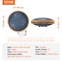 VEVOR Steel Tongue Drum 14 in 15 Notes Rain Drum for Outside C Major Navy Blue