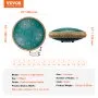 VEVOR Steel Tongue Drum 35.6 cm 15 Notes Rain Drum for Outside C Major Green