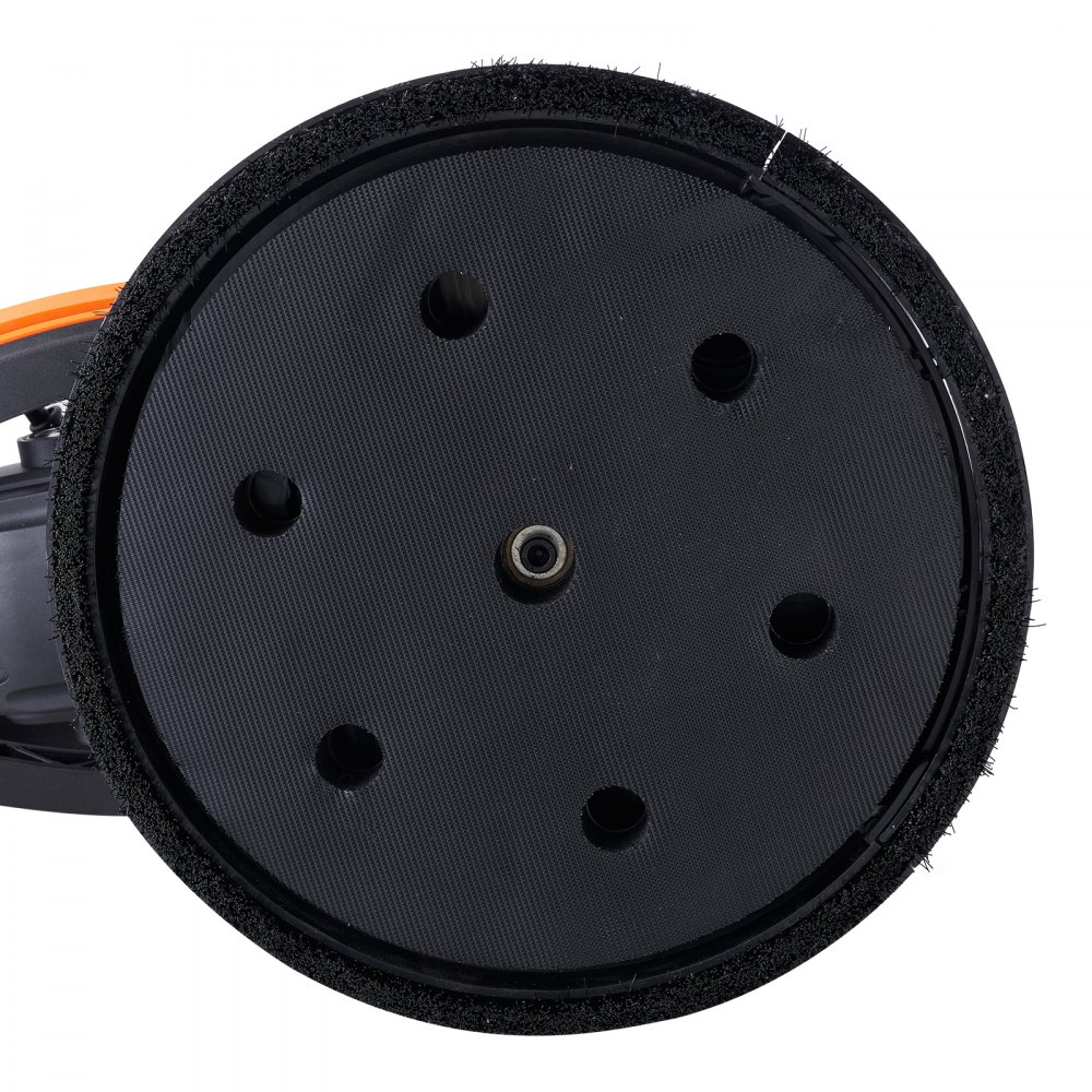 Lijadora de paredes VEVOR de 900 W, incluye 12 almohadillas de lijado, velocidad ajustable de 800 a 1800 RPM, 3 tubos de aspiración, diseño plegable para techos, doble LED, agarre telescópico y colector de polvo.