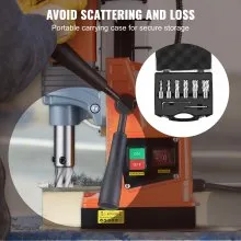 VEVOR Annular Cutter Set, 6 pcs Weldon Shank Mag Drill Bits, 1" Cutting Depth, 1/2" to 1-1/16" Cutting Diameter, M2AL High-Speed Steel, with Pilot Pin and Portable Case, for Using with Magnetic Drills