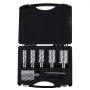 VEVOR annular cutter set in a hard case with multiple precision drill bits.