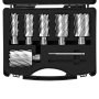 VEVOR Annular Cutter Set, 6 pcs Universal Shank Mag Drill Bits, 2" Cutting Depth, 1" to 2" Cutting Diameter, M2AL High-Speed Steel, with 2 Pilot Pins and Portable Case, for Using with Magnetic Drills