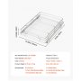 VEVOR Pull Out Cabinet Organizer 12.4"W x 16.54"D Steel Slide Out Drawers, for Kitchen Bathroom Pantry Home Organization, Chrome-Plated Finish, Heavy Duty Storage Sliding Shelves for Base Cabinets
