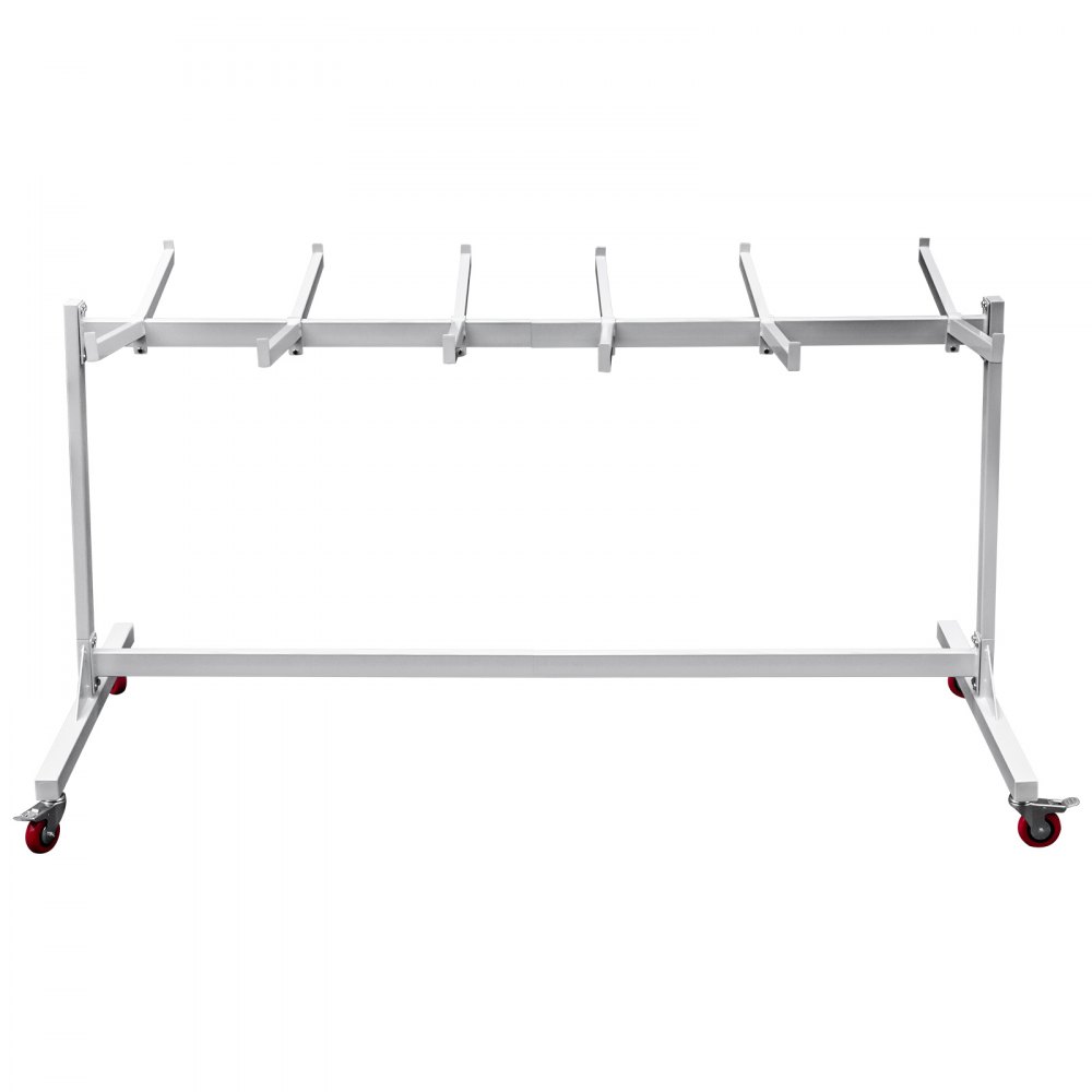 Folding Chair Cart Dolly w/ Wheel White 42 Chair Transport Storage Swivel Caster