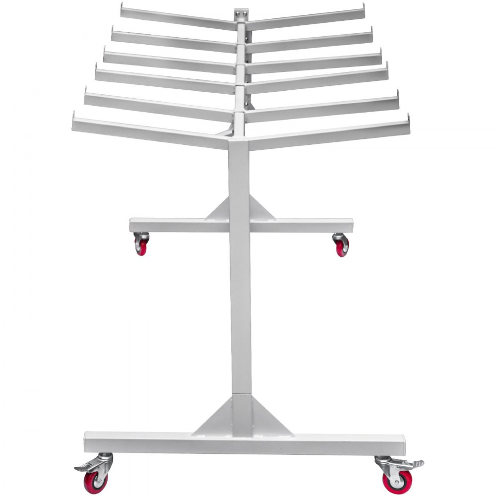 Folding Chair Cart Dolly w/ Wheel White 42 Chair Transport Storage Swivel Caster