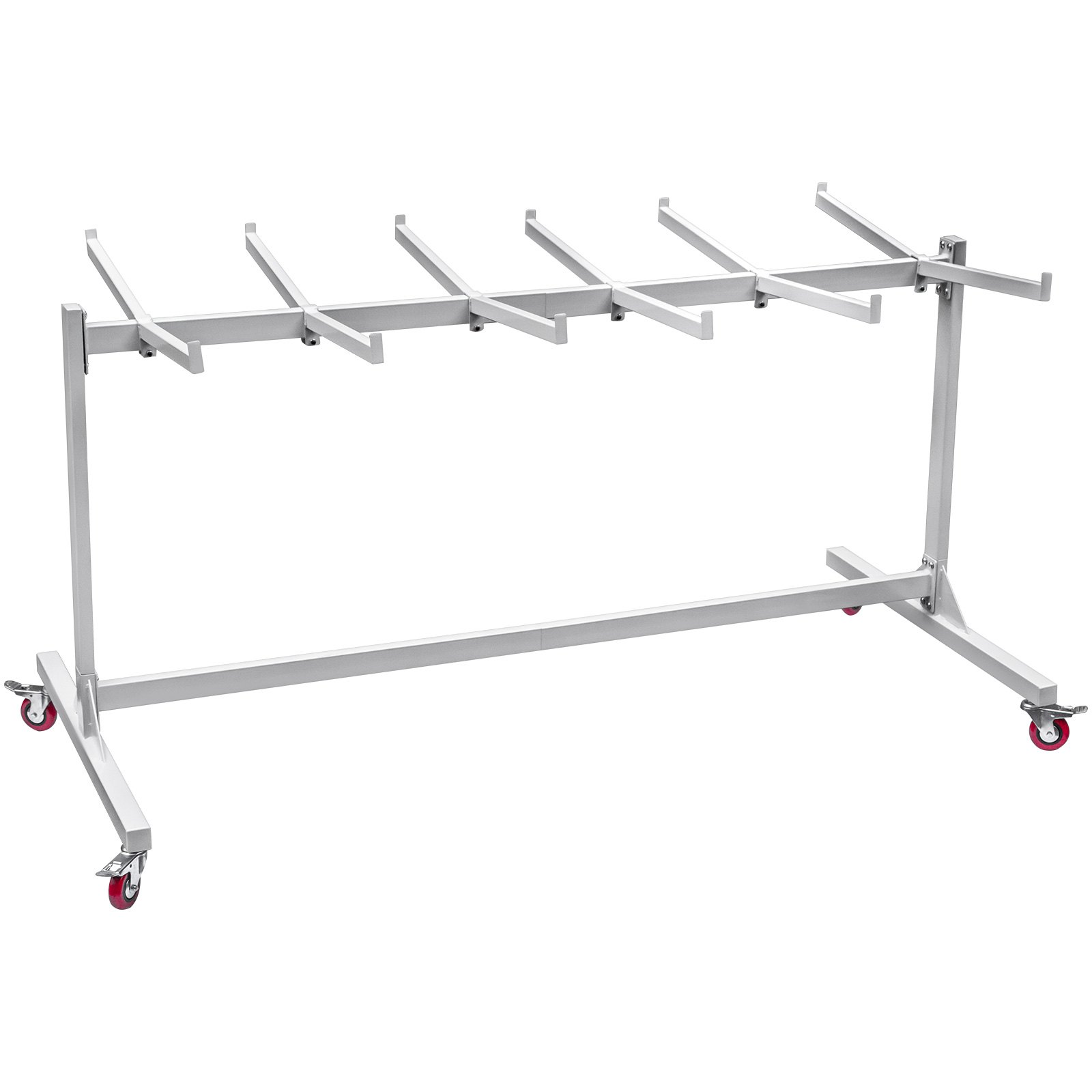 Folding Chair Cart Dolly w/ Wheel White 42 Chair Transport Storage Swivel Caster