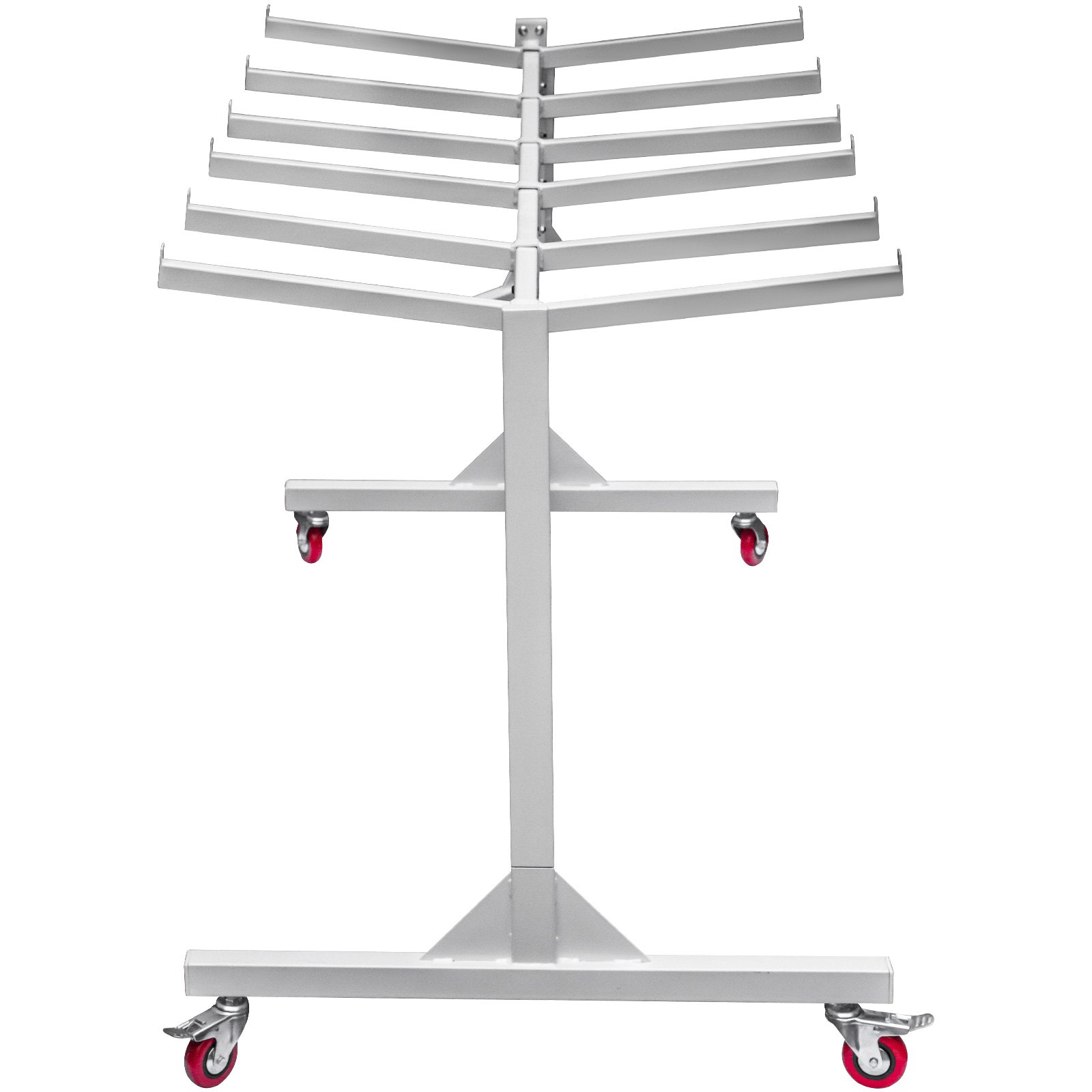 Folding Chair Cart Dolly w/ Wheel White 42 Chair Transport Storage Swivel Caster