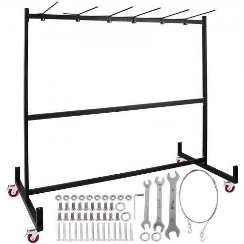 Folding Chair Rack Dolly Cart W/Locking Casters Max 25 Chairs 12 Tables Hanging