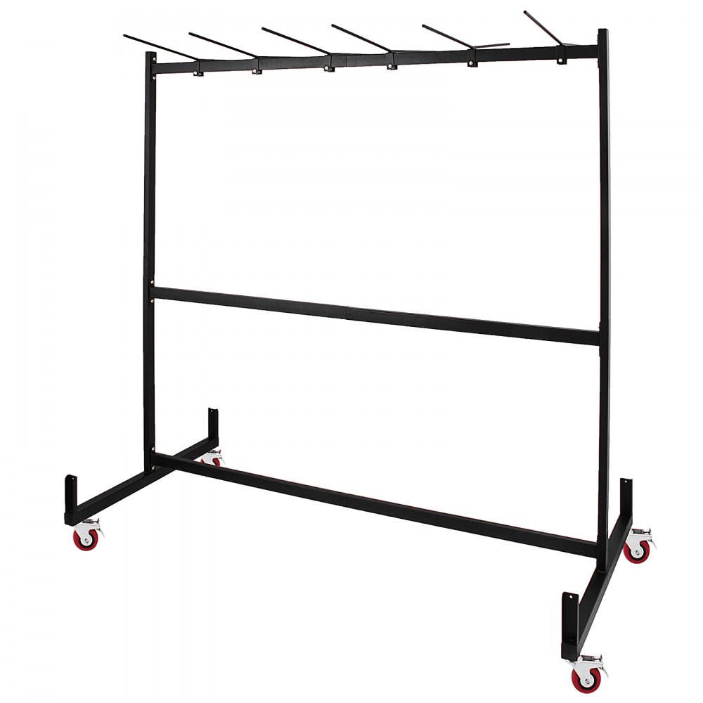 Folding Chair Rack Dolly Cart W/Locking Casters Max 25 Chairs 12 Tables Hanging