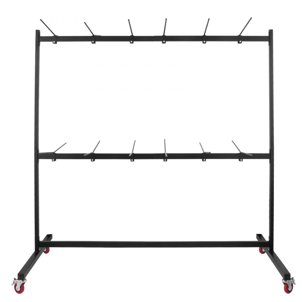 Folding Chair Rack Dolly Cart Two-Tier W/Locking Wheels Max. 50 Chairs 12 Tables