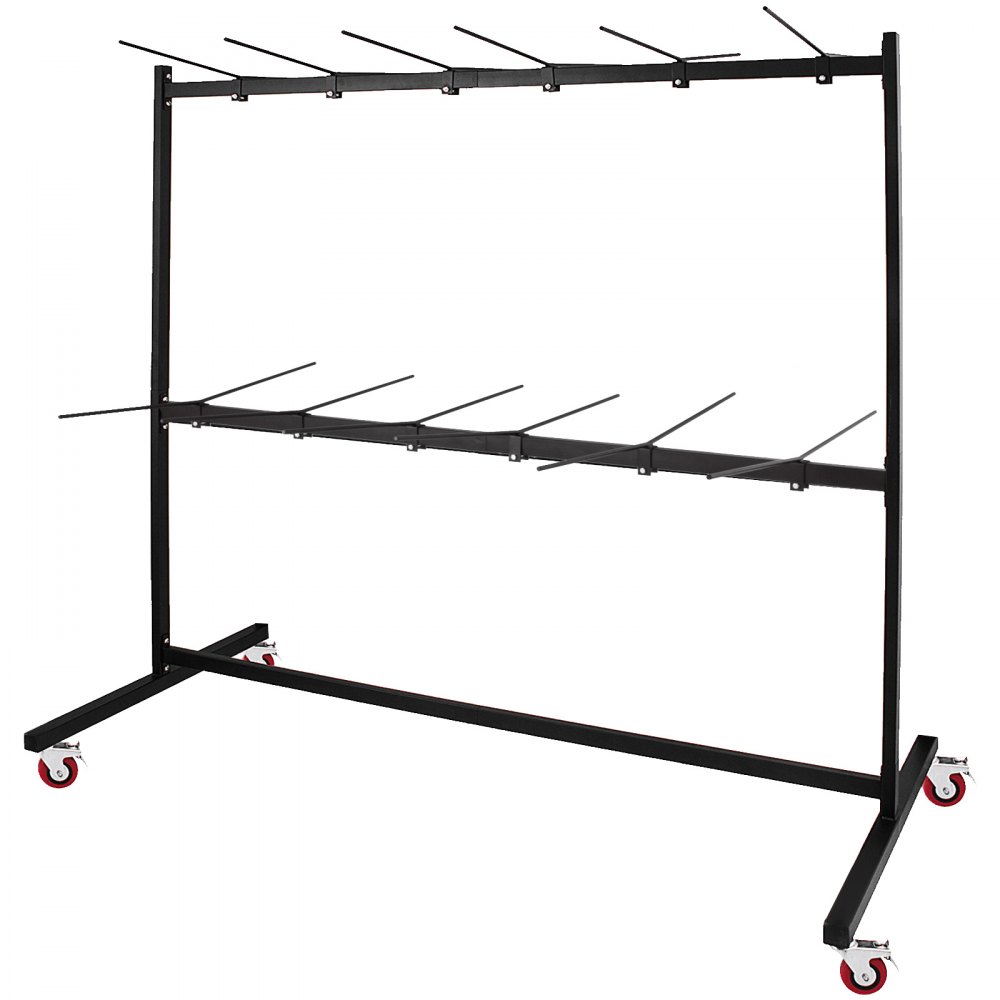 Folding Chair Rack Dolly Cart Two-Tier W/Locking Wheels Max. 50 Chairs 12 Tables