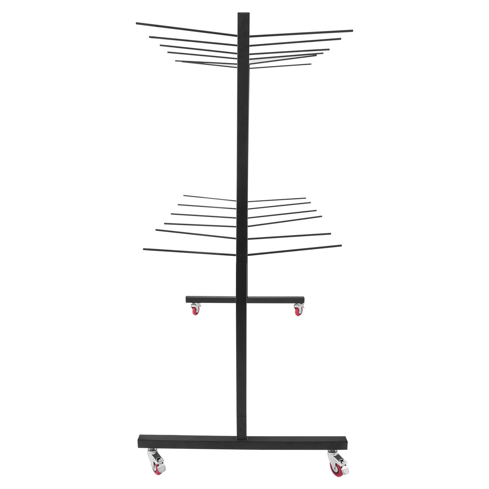 Folding Chair Rack Dolly Cart Two-Tier W/Locking Wheels Max. 50 Chairs 12 Tables