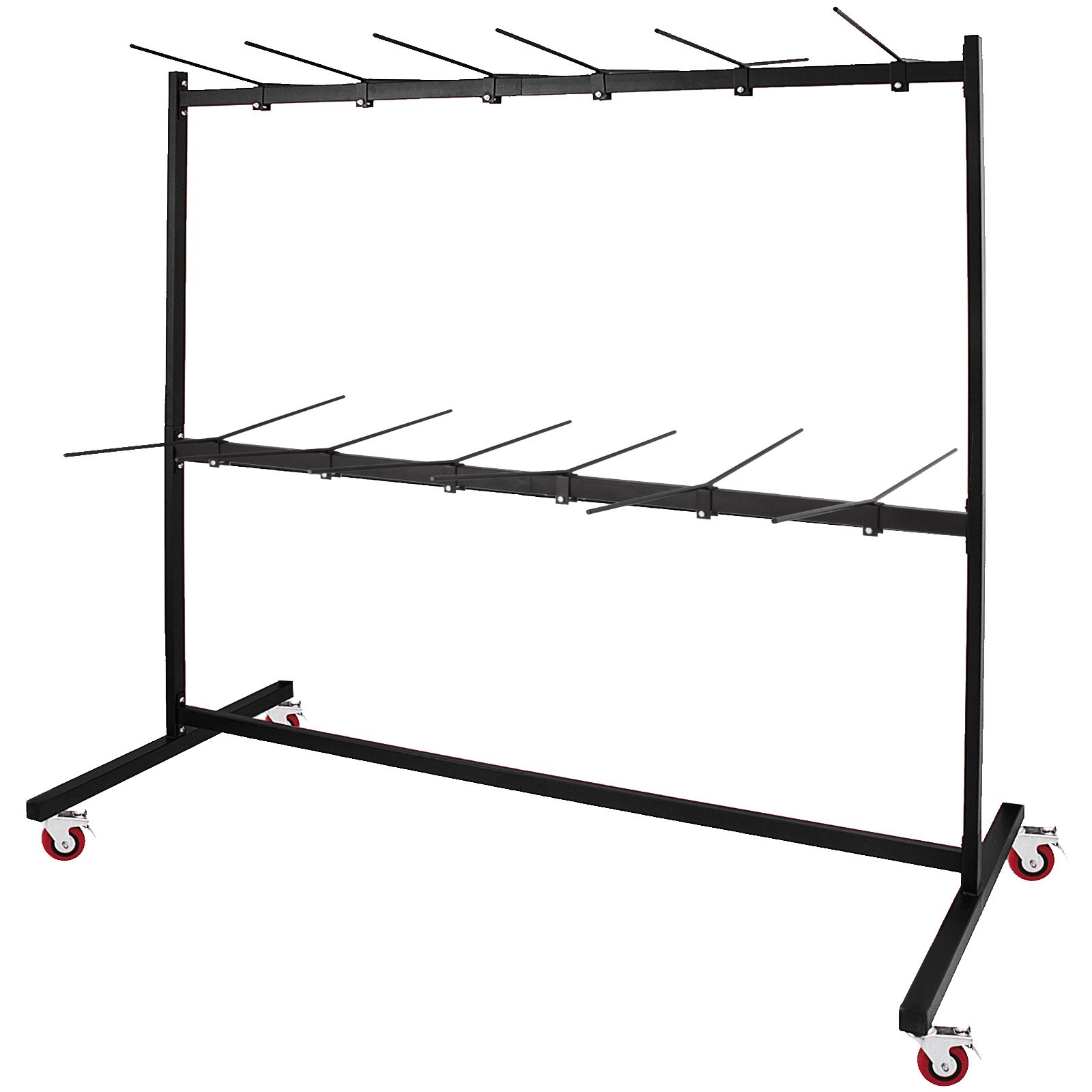 Folding Chair Rack Dolly Cart Two-Tier W/Locking Wheels Max. 50 Chairs 12 Tables