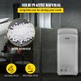 VEVOR Jet Hand Dryer, Premium Electric Commercial Blade Hand Dryer, ABS Air Dryer Hand with HEPA Filtration Wall Mount Hand Dryer, 2000W 220V Vertical Hand Dryer, High-Speed Automatic Infrared Silver