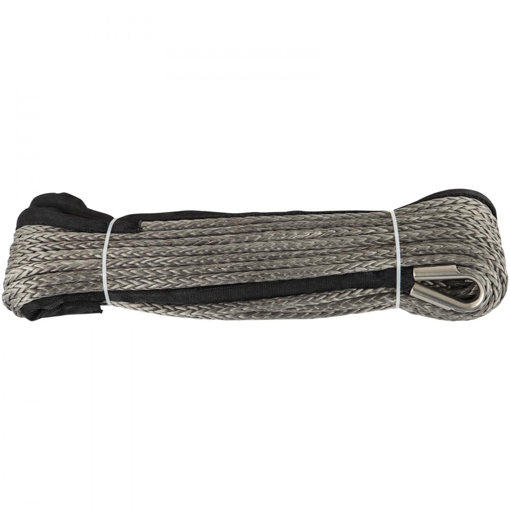 Black 25300lbs Synthetic Winch Line Cable Plow Lift Rope