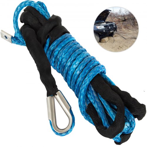 12MM X 50M Synthetic Winch Rope Cable Heavy Loading 11.5T/25300LBS Strength