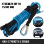 12MM X 50M Synthetic Winch Rope Cable Heavy Loading 11.5T/25300LBS Strength