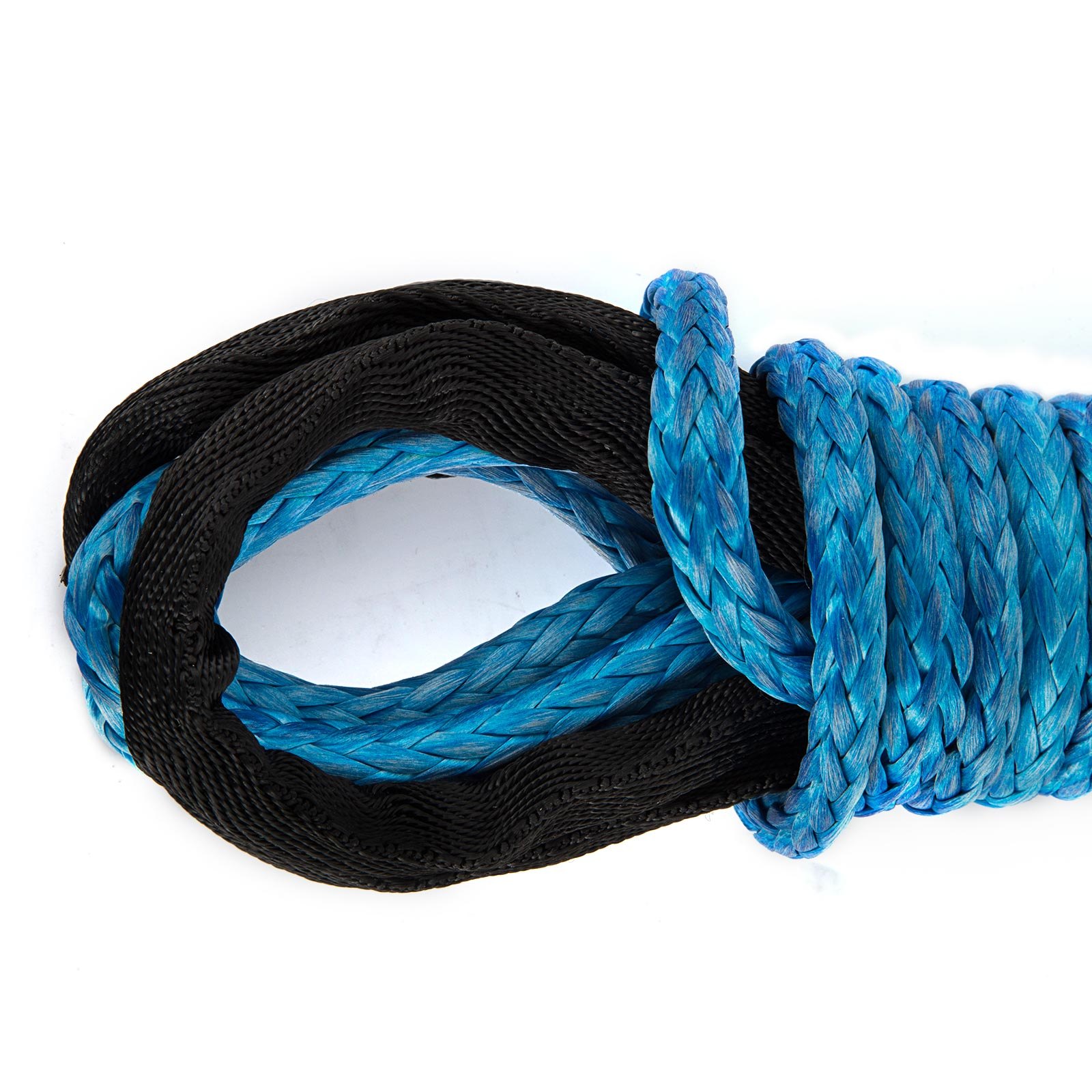 Blue 12700LBS Synthetic Winch Line Cable Plow Lift Rope