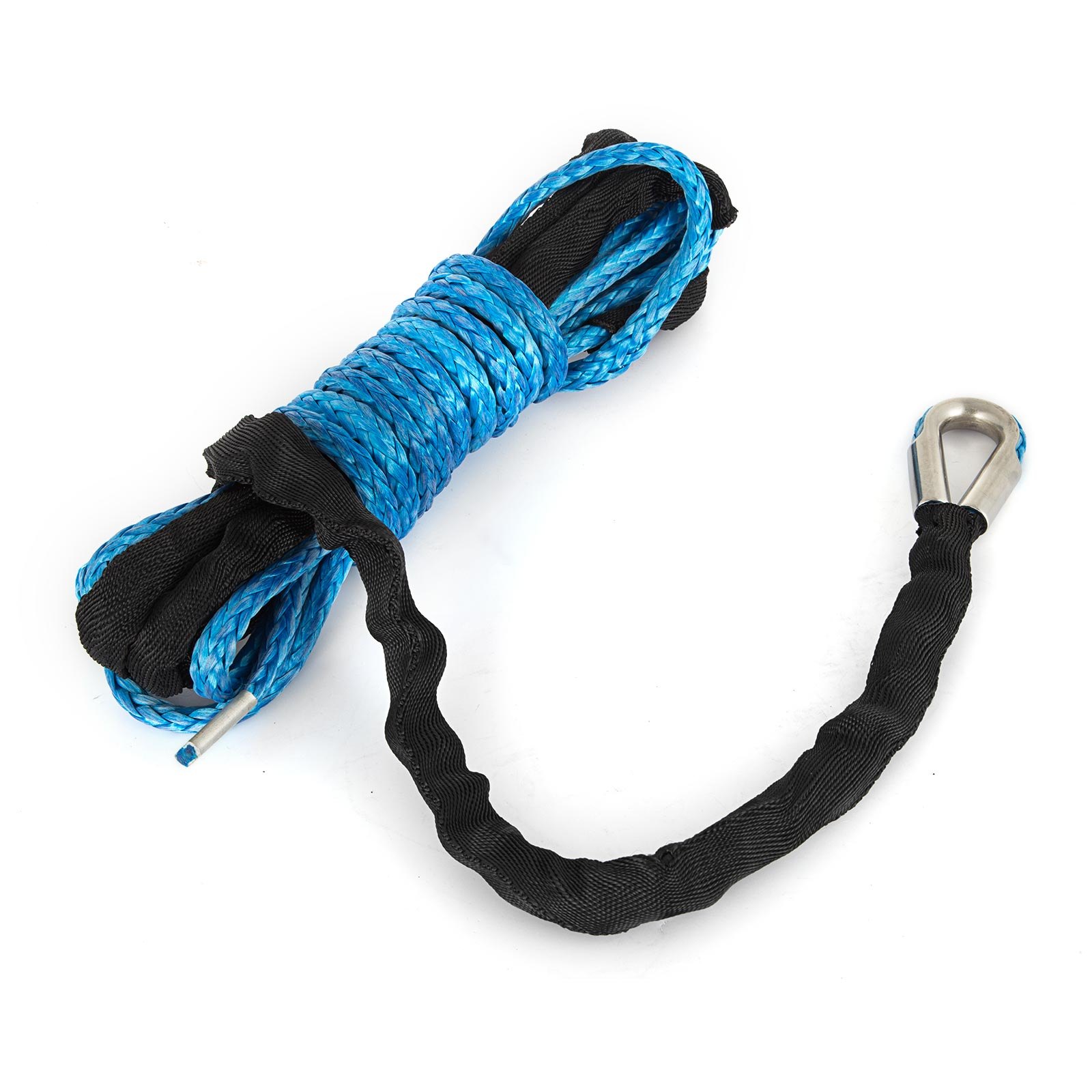Blue 12700LBS Synthetic Winch Line Cable Plow Lift Rope