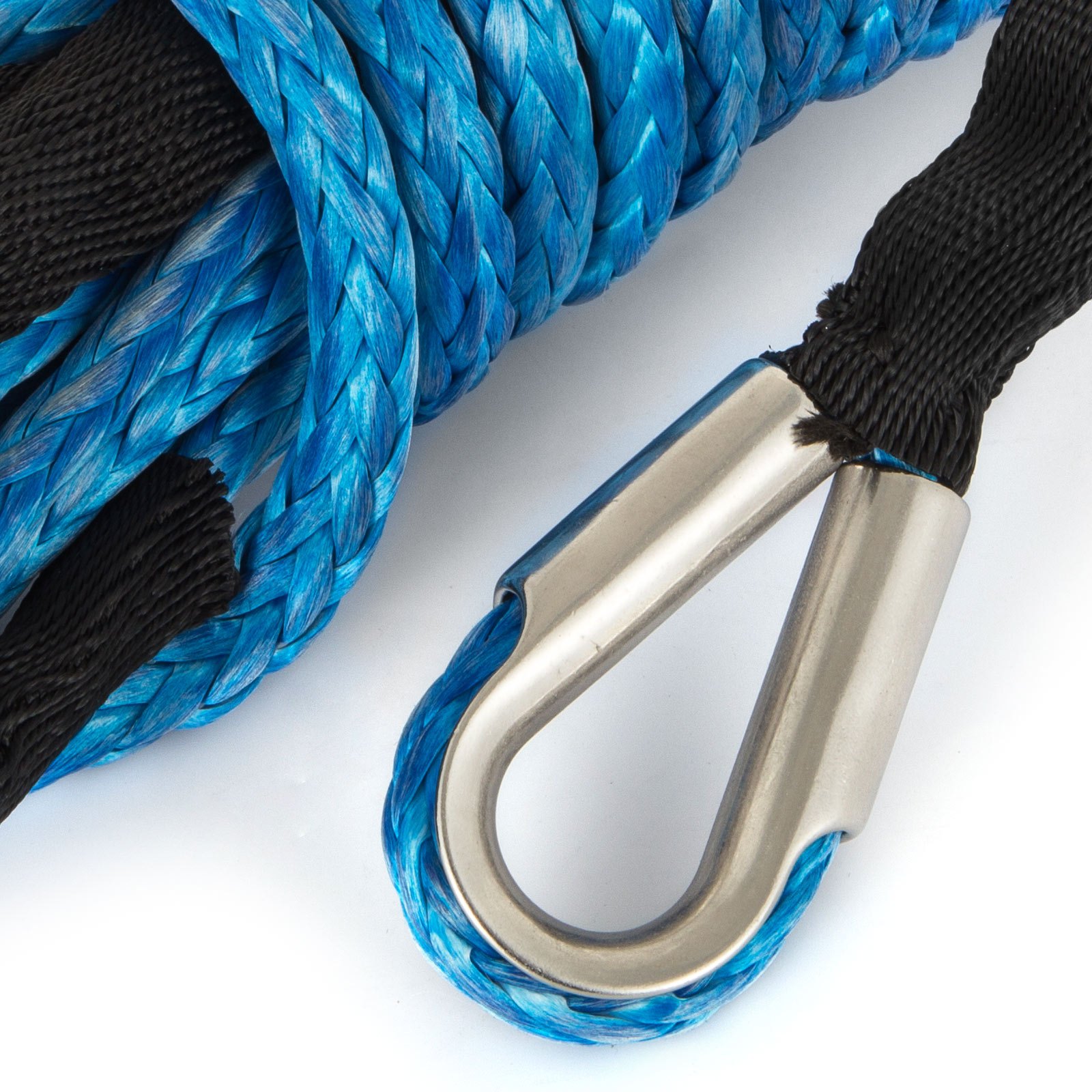 Blue 12700LBS Synthetic Winch Line Cable Plow Lift Rope