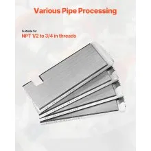 Threading Machine Dies 1/2"-3/4" NPT Pipe Dies 4 Pcs Right-Handed Fit RIDGID