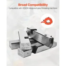 Threading Machine Dies 1/2"-3/4" NPT Pipe Dies 4 Pcs Right-Handed HSS Material