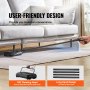 VEVOR Carpet Sweeper, 20 cm Sweeping Paths, Floor Sweeper Manual Non Electric, 300 ml Dustbin Capacity with Comb for Home Office Rugs Hardwood Surfaces Wood Floors Laminate, Cleans Dust Pet Hair