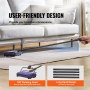 VEVOR Carpet Sweeper Manual, Floor Sweeper with 300 ml Dustbin Capacity Easy to Empty, 6.7 inch Cleaning Width for Home Office Carpets Pet Hair Dust, Purple