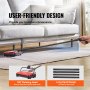 VEVOR Carpet Sweeper,  6.7  in Sweeping Paths, Floor Sweeper Manual Non Electric, 300 ml Dustbin Capacity with Comb for Home Office Rugs Hardwood Surfaces Wood Floors Laminate, Cleans Dust Pet Hair