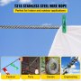 Vevor t316 cabo de aço inoxidável 1/8 em 1x19 cabo de corda de fio de aço 100 pés trilhos de cabo para aeronaves de decks de trilhos (1x19)