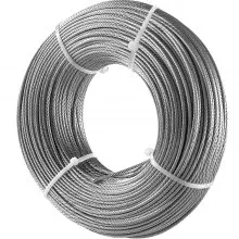 VEVOR Stainless Steel Cable Railing 1/8"x 100ft, Wire Rope 316 Marine Grade, Braided Aircraft Cable 1x19 Strands Construction for Deck,Rail,Balusters,Stair,Handrail,Porch,Fence