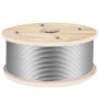 VEVOR stainless steel wire rope on wooden spool