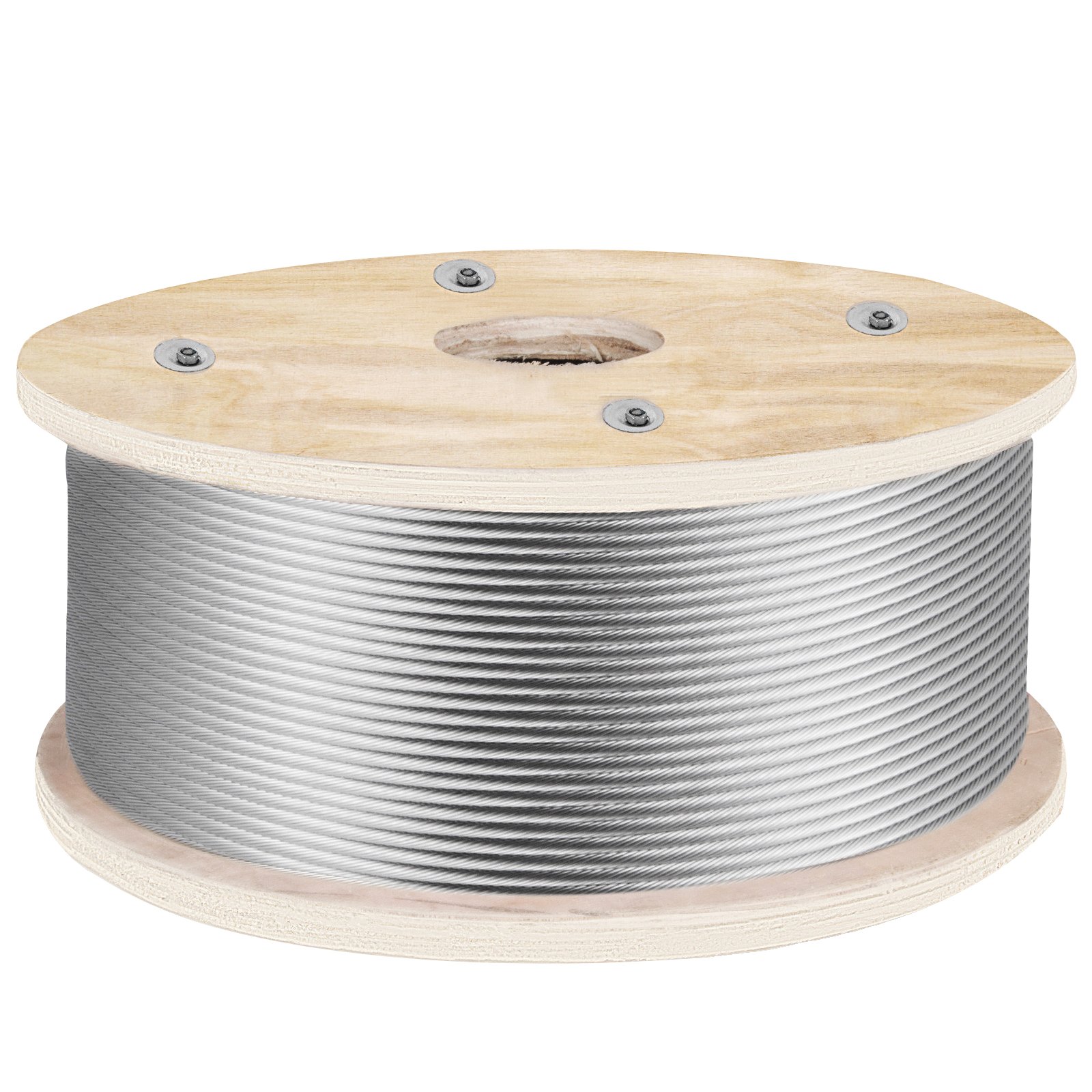 VEVOR 316 Stainless Steel Wire Rope 500ft Length, Steel Wire Cable 3/16 Inch, Steel Cable Railing Decking With 1x19 Strands Construction, 4700lbs Breaking Strength For Stair, Handrail, Clothesline